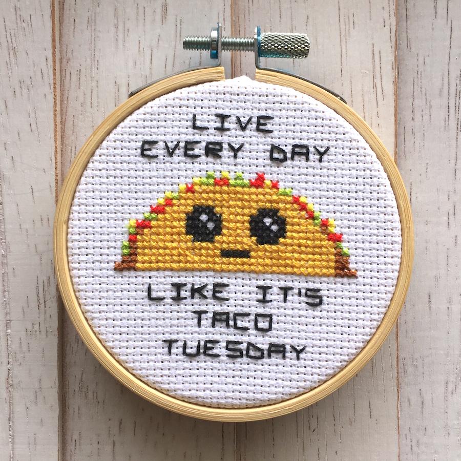 Taco Tuesday Cross Stitch Kit