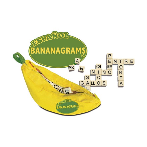 Bananagrams – Gioco Di Parole Veloce In Busta A Forma Di Banana, 144 Tessere, Età 7+