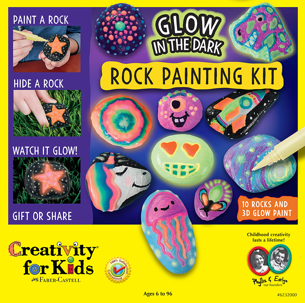 Zap! Extra Glow-in-the-Dark Rock Painting - Craft Kits - Art +