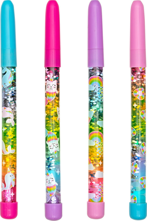 Rainbow Glitter Wand Pens