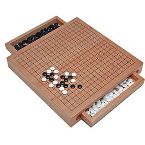 We Games 12" Wood GO Set With Pull Out Drawers